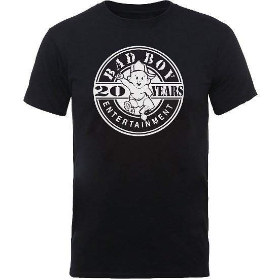 Cover for Biggie Smalls · Biggie Smalls Unisex T-Shirt: Bad Boy 20 Years (T-shirt) [size S] [Black - Unisex edition]
