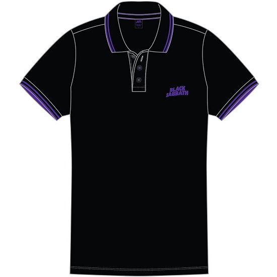Black Sabbath Unisex Polo Shirt: Wavy Logo - Black Sabbath - Koopwaar -  - 5056368608445 - 