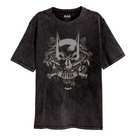 Cover for Dc Comics: Batman · Skull Crest Superheroes Inc. Acid Wash (T-Shirt Unisex Tg. L) (N/A)