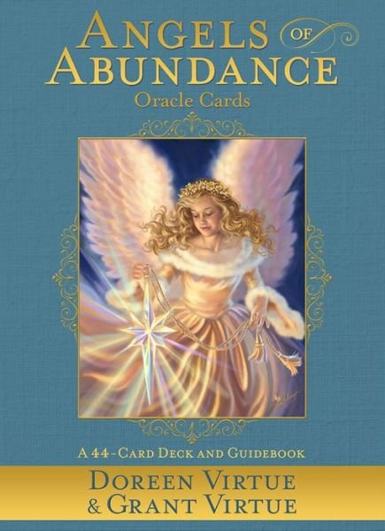 Cover for Doreen Virtue and Grant Virtue, · Angels of Abundance Oracle Cards (SPILLKORT) (2017)
