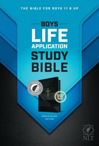 Cover for Tyndale · NLT Boys Life Application Study Bible, Neon / Black, Indexed (Leather Book) (2021)