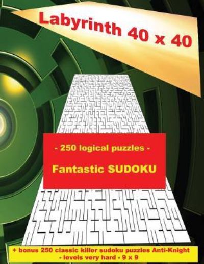 Cover for Andrii Pitenko · Labyrinth 40 X 40 - 250 Logical Puzzles - Fantastic Sudoku (Paperback Book) (2018)