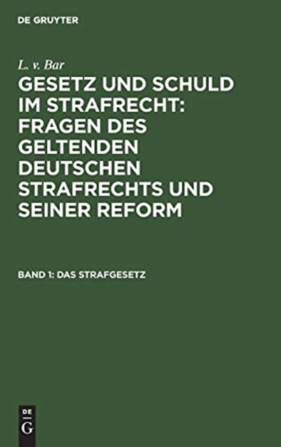 Cover for L. V. Barabanov · Strafgesetz (Book) (1906)