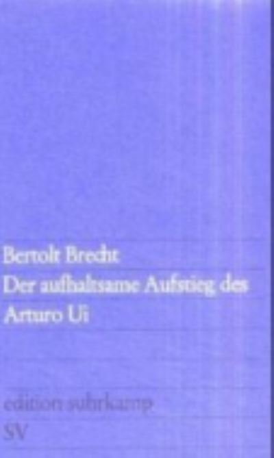 Cover for Bertolt Brecht · Edit.Suhrk.0144 Brecht.Aufhaltsame Aufs (Bok)