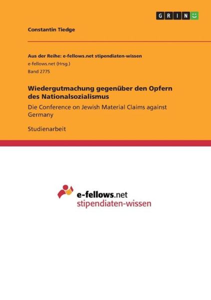 Cover for Tiedge · Wiedergutmachung gegenüber den O (Book)