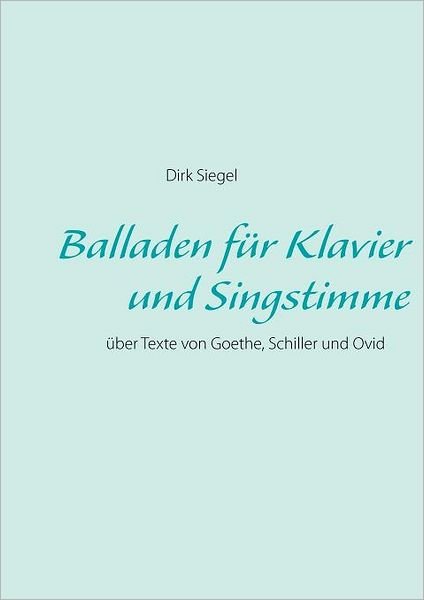 Cover for Siegel · Balladen (Bog) [German edition] (2011)