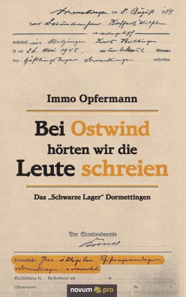 Cover for Immo Opfermann · Bei Ostwind hoerten wir die Leute schreien: Das Schwarze Lager Dormettingen (Paperback Book) (2020)
