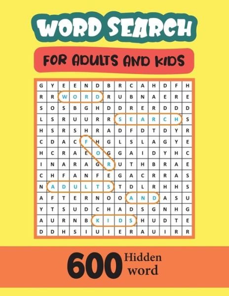 Cover for Aesthetic0t Publishing · Word Search For Adults And Kids 600 Hidden Word: High Frequency Words Activity Book for Raising Confident Readers (Pocketbok) (2021)