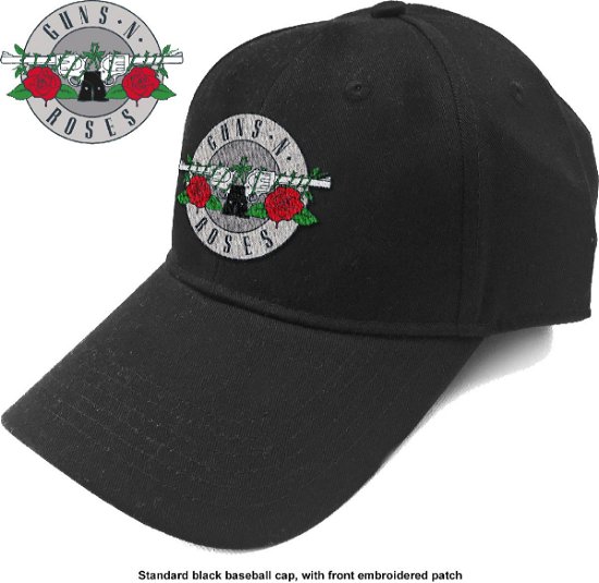 Guns N' Roses Unisex Baseball Cap: Silver Circle Logo - Guns N Roses - Mercancía - ROCK OFF - 5056170668446 - 