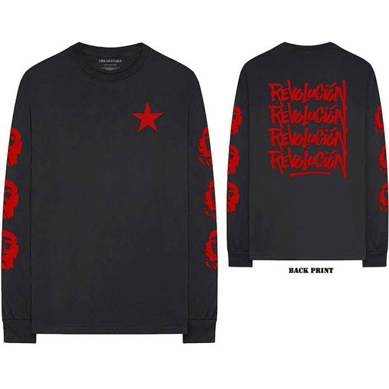 Che Guevara Unisex Long Sleeve T-Shirt: Revolution (Back & Sleeve Print) - Che Guevara - Merchandise - Rockoff - 5056170697446 - September 26, 2019