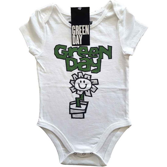 Cover for Green Day · Green Day Kids Baby Grow: Flower Pot (0-3 Months) (Klær) [size 0-6mths] [White - Kids edition]