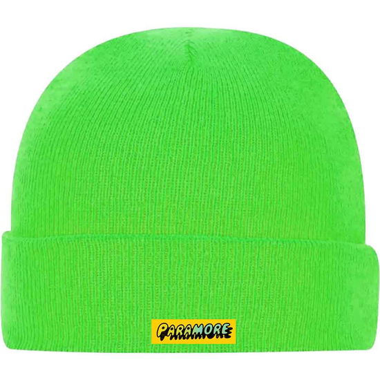 Cover for Paramore · Paramore Unisex Beanie Hat: Logo (Fluorescent Green) (CLOTHES) [Green - Unisex edition] (2021)