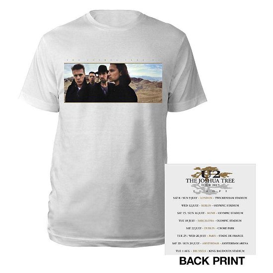 U2 Unisex T-Shirt: Joshua Tree Photo (Back Print) - U2 - Merchandise -  - 5056561002446 - 