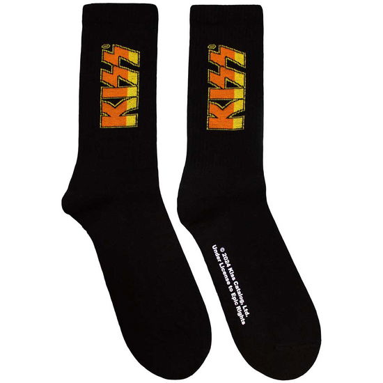 Cover for Kiss · KISS Unisex Terry Socks: Classic Logo (Black) (UK Size 7 - 11) (Socks) [size M] (2024)