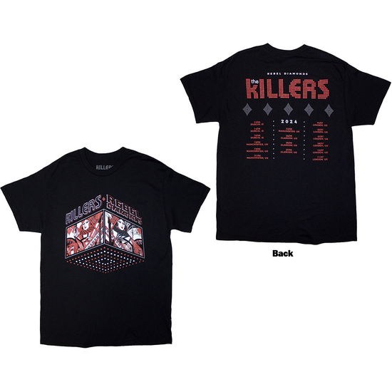 Cover for Killers - The · The Killers Unisex T-Shirt: Tour '24 Rebel Diamonds (Black) (Back Print &amp; Ex-Tour) (T-shirt) [size S] (2024)