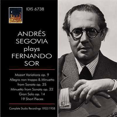 Cover for Sor / Segovia · Andres Segovia Plays Sor (CD) (2019)