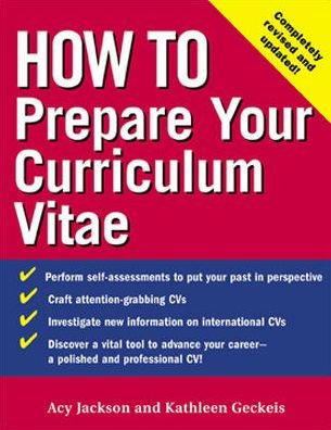 Cover for Acy Jackson · How to Prepare Your Curriculum Vitae (Paperback Bog) (2003)