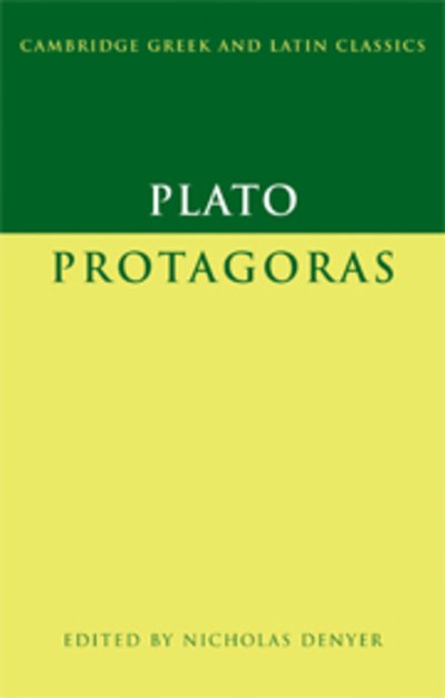 Cover for Plato · Plato: Protagoras - Cambridge Greek and Latin Classics (Hardcover Book) (2008)