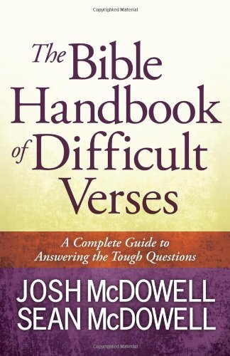 Cover for Sean Mcdowell · Bible Handbook of Difficult Verses the (Paperback Book) (2013)