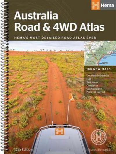 Australia Road & 4wd Atlas - Hema Maps - Książki - Hema Maps Pty.Ltd - 9781876413446 - 1 grudnia 2017