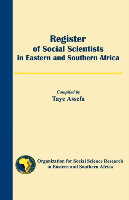 Cover for Taye Assefa · Register of Social Scientists in Eastern and Southern Africa (Paperback Book) [2 Revised edition] (1994)