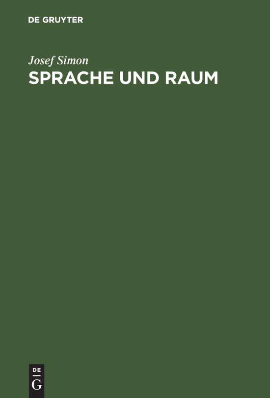 Cover for Simon · Sprache und Raum (Book) (1969)