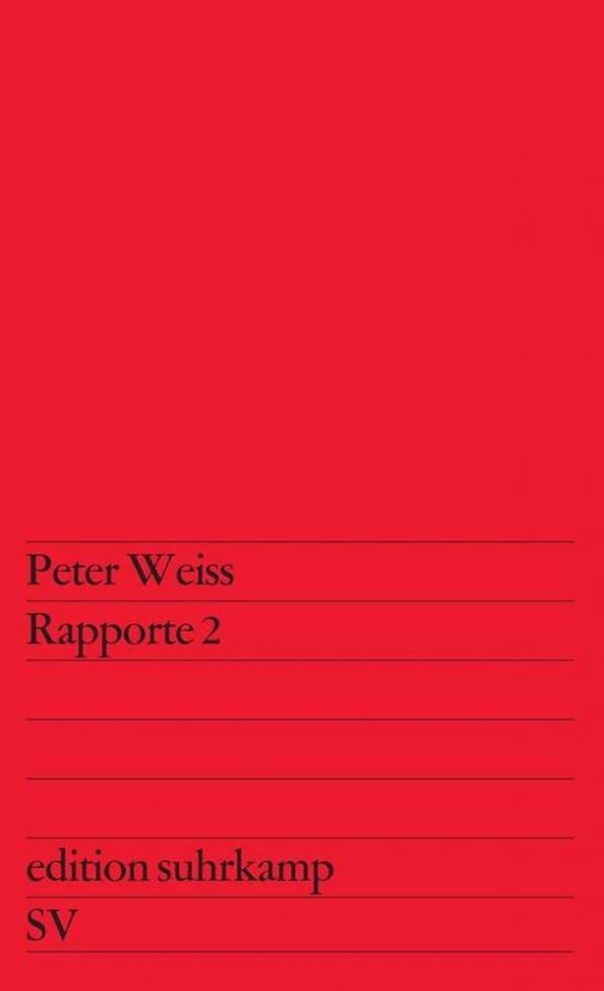 Rapporte 2 - Peter Weiss - Books -  - 9783518104446 - 