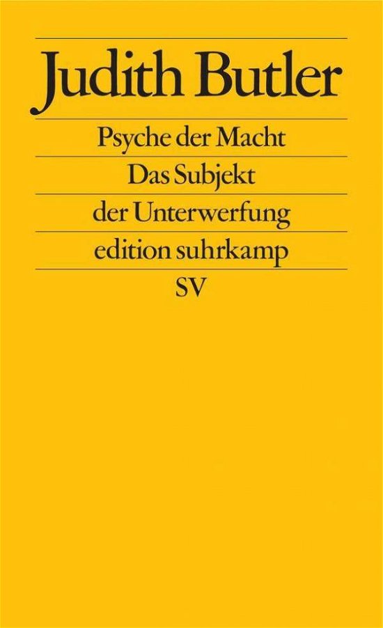 Cover for Judith Butler · Edit.Suhrk.1744 Butler.Psyche der Macht (Book)