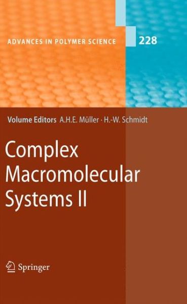 Cover for Axel H E M Ller · Complex Macromolecular Systems II - Advances in Polymer Science (Paperback Book) [2010 edition] (2012)