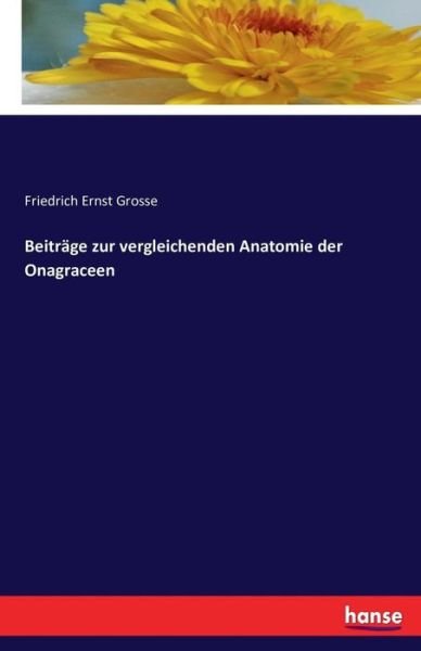 Cover for Grosse · Beiträge zur vergleichenden Anat (Bok) (2016)
