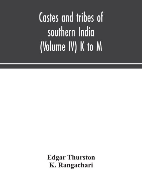 Cover for Edgar Thurston · Castes and tribes of southern India (Volume IV) K to M (Paperback Book) (2020)