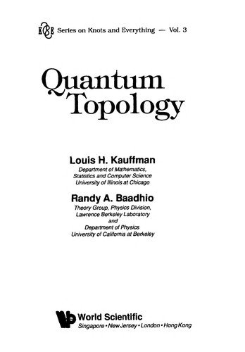 Cover for Quantum Topology - Series on Knots &amp; Everything (Innbunden bok) (1993)