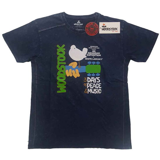 Cover for Woodstock · Woodstock Unisex T-Shirt: Poster (Navy Blue) (Wash Collection) (T-shirt)