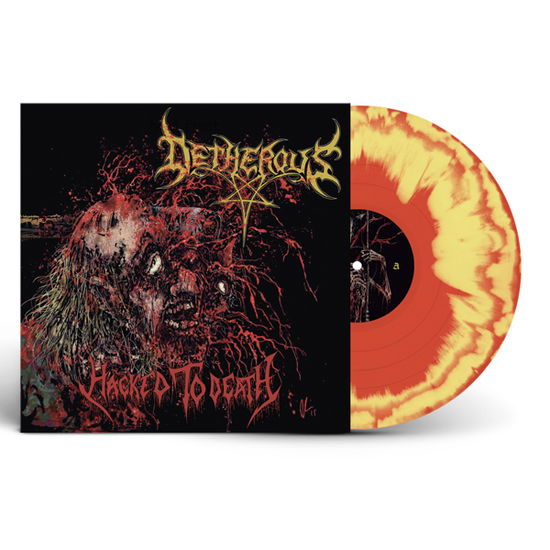 Cover for Detherous · Hacked to Death (Red / Yellow Swirl Vinyl) (LP) (2022)