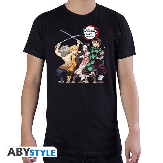 DEMON SLAYER - Tshirt Group man SS black - basic - T-Shirt Männer - Merchandise - ABYstyle - 3665361069447 - 7. februar 2019