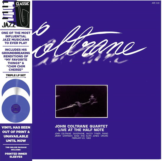 Cover for John Coltrane Quartet · Live At The Half Note (Blue / White / Blue Vinyl) (LP) [Blue &amp; White Colored Vinyl, Deluxe Edition, Limited edition] (2024)