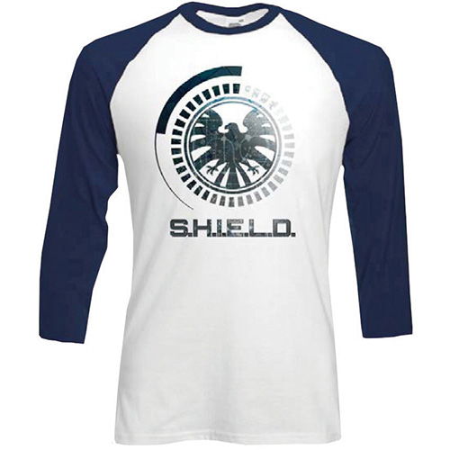 Cover for Marvel Comics · Marvel Comics - Raglan / Baseball S.H.I.E.L.D Symbol (N/A) [size XL] [Blue,White - Unisex edition]