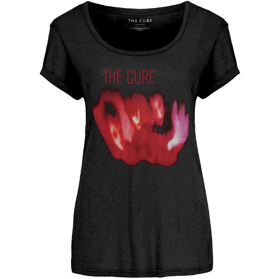 The Cure Ladies T-Shirt: Pornography - The Cure - Produtos - Bravado - 5056170616447 - 