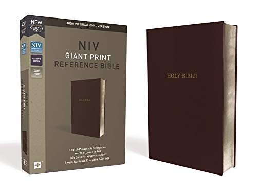 Cover for Zondervan · NIV, Reference Bible, Giant Print, Leather-Look, Burgundy, Red Letter Edition, Indexed, Comfort Print (Kunstlederbuch) (2018)