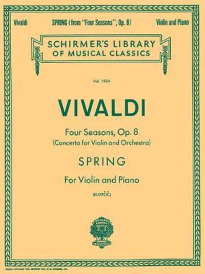 Cover for Vivaldi; Spring op 8, violin / piano (Book) (1986)