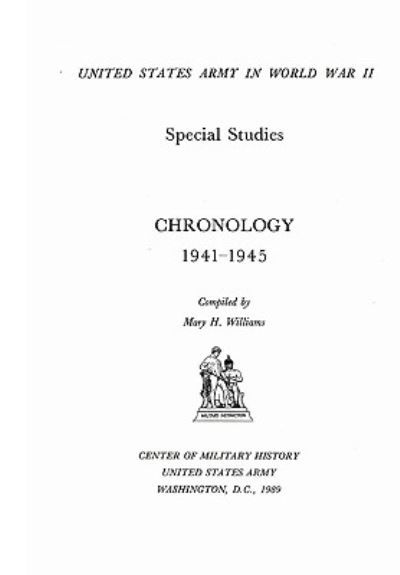 Cover for Mary H Williams · Chronology of the U.s. Army in World War II (Pocketbok) (2010)