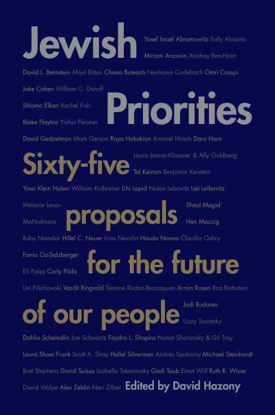 Cover for Jewish Priorities: Sixty-Five Proposals for the Future of Our People (Hardcover Book) (2024)