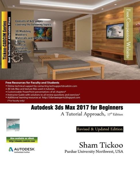 Cover for Prof Sham Tickoo Purdue Univ · Autodesk 3ds Max 2017 for Beginners (Paperback Bog) (2016)