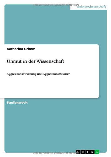 Cover for Grimm · Unmut in der Wissenschaft (Buch) [German edition] (2010)