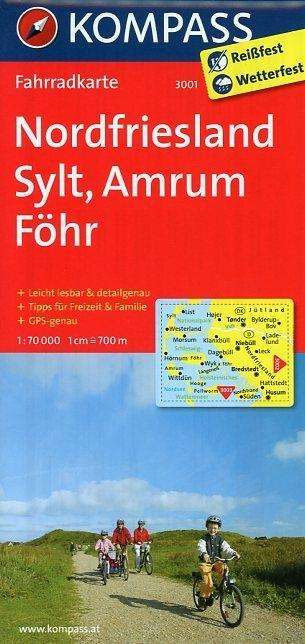 Kompass Fahrradkarte: Nordfriesland, Sylt, Amrum, Föhr - Mair-Dumont / Kompass - Kirjat - Kompass - 9783850265447 - maanantai 30. huhtikuuta 2012