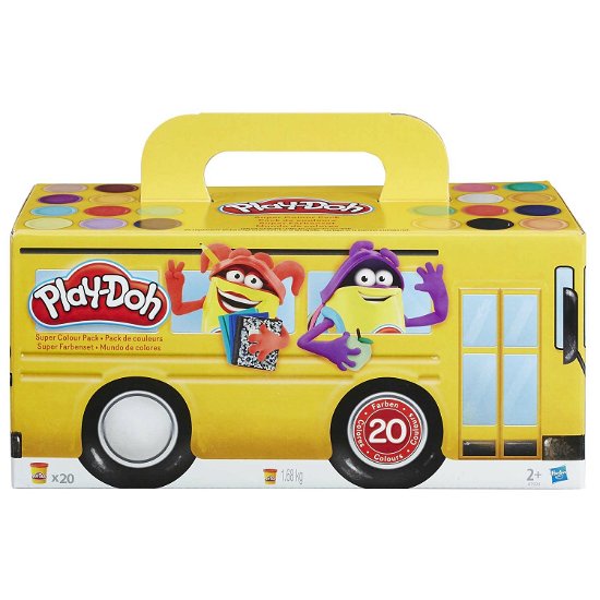 1680 gram (A7924) - Super kleuren Play-Doh: 20 potjes - Koopwaar - Hasbro - 5010993557448 - 