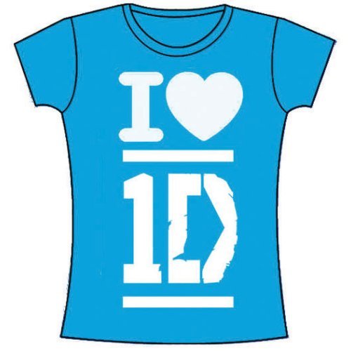 One Direction Ladies T-Shirt: I Love (Skinny Fit) - One Direction - Koopwaar - ROFF - 5055295351448 - 13 mei 2013