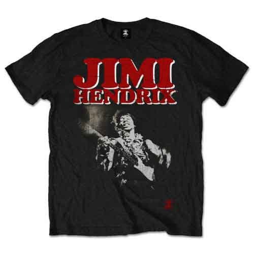 Cover for The Jimi Hendrix Experience · Jimi Hendrix Unisex T-Shirt: Block Logo (T-shirt) [size L] [Black - Unisex edition] (2015)