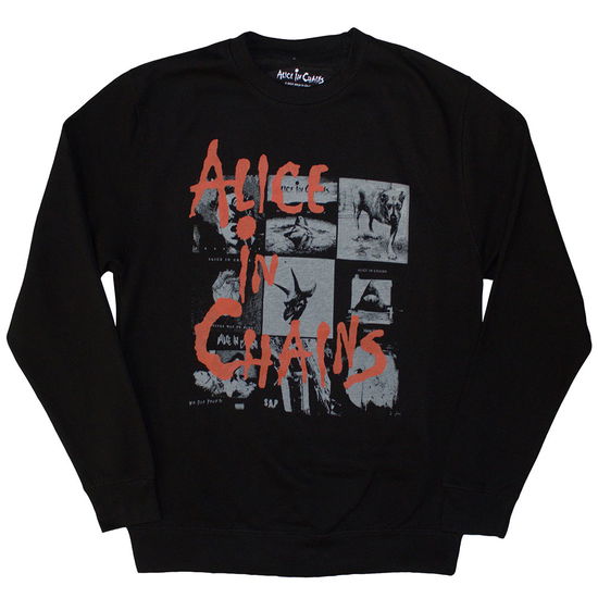 Alice In Chains Unisex Sweatshirt: Albums Montage (Black) - Alice In Chains - Fanituote -  - 5056737287448 - maanantai 30. syyskuuta 2024