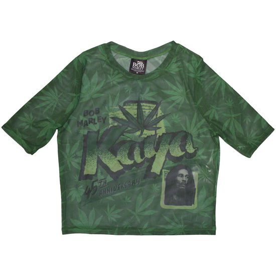 Bob Marley Ladies Crop Top: Kaya (Green) (Mesh) - Bob Marley - Produtos -  - 5056821085448 - 6 de dezembro de 2024